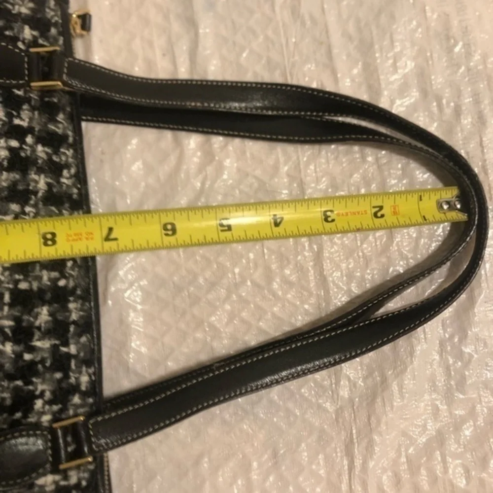 Kate spade black gray and white wool bag made in Italy